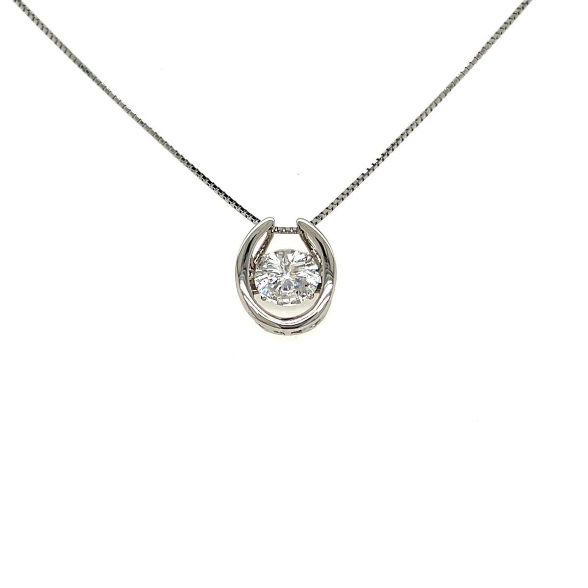 CGL - DS Horseshoe Necklace 1ct - JMW Jewelry Wholesale