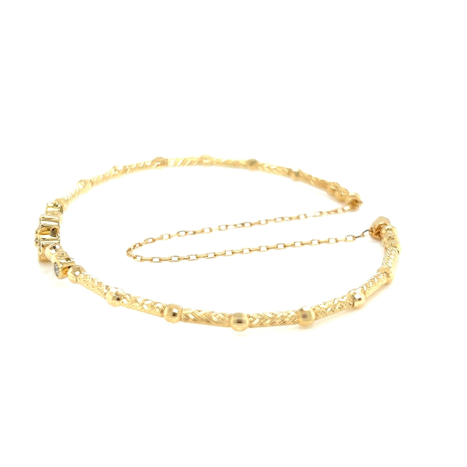 Clover Flexi Bangle 0.2ct - JMW Jewelry Wholesale