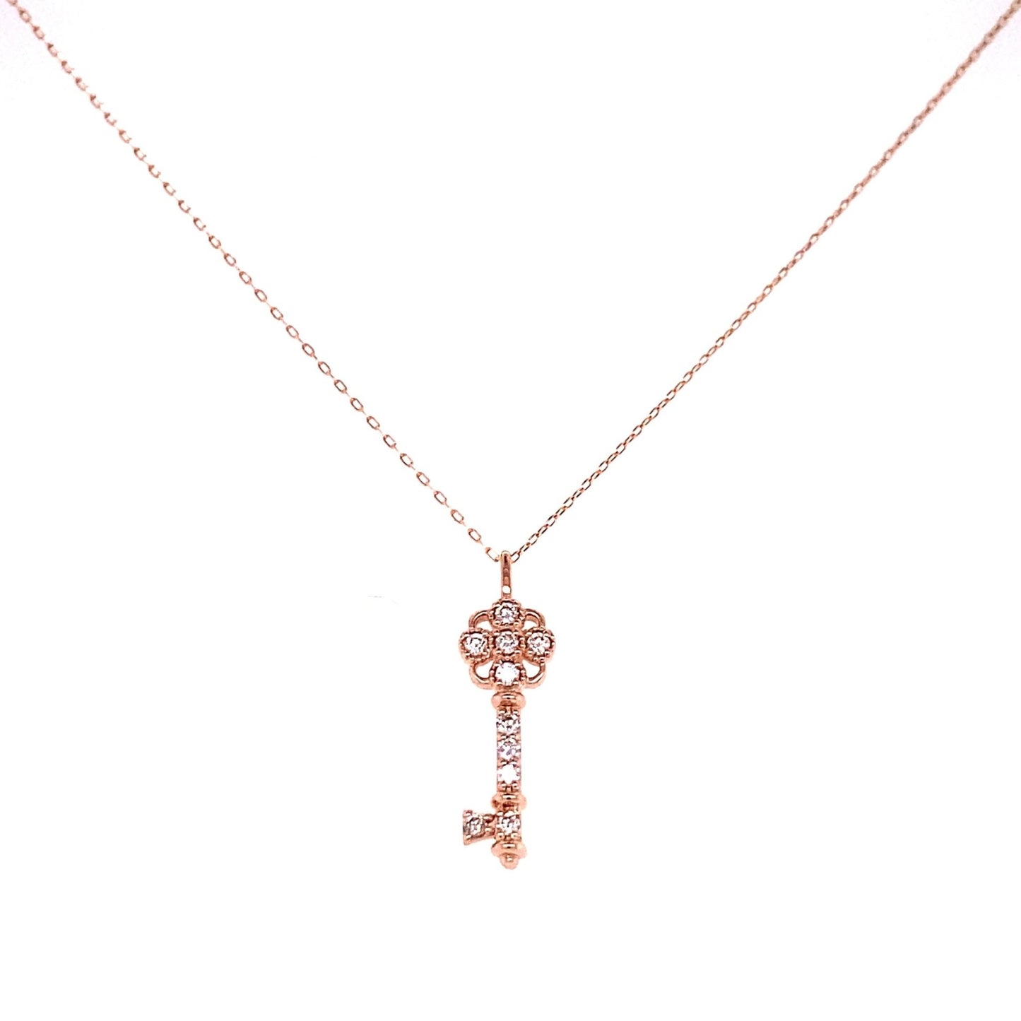 Clover Key Necklace 0.1ct - JMW Jewelry Wholesale