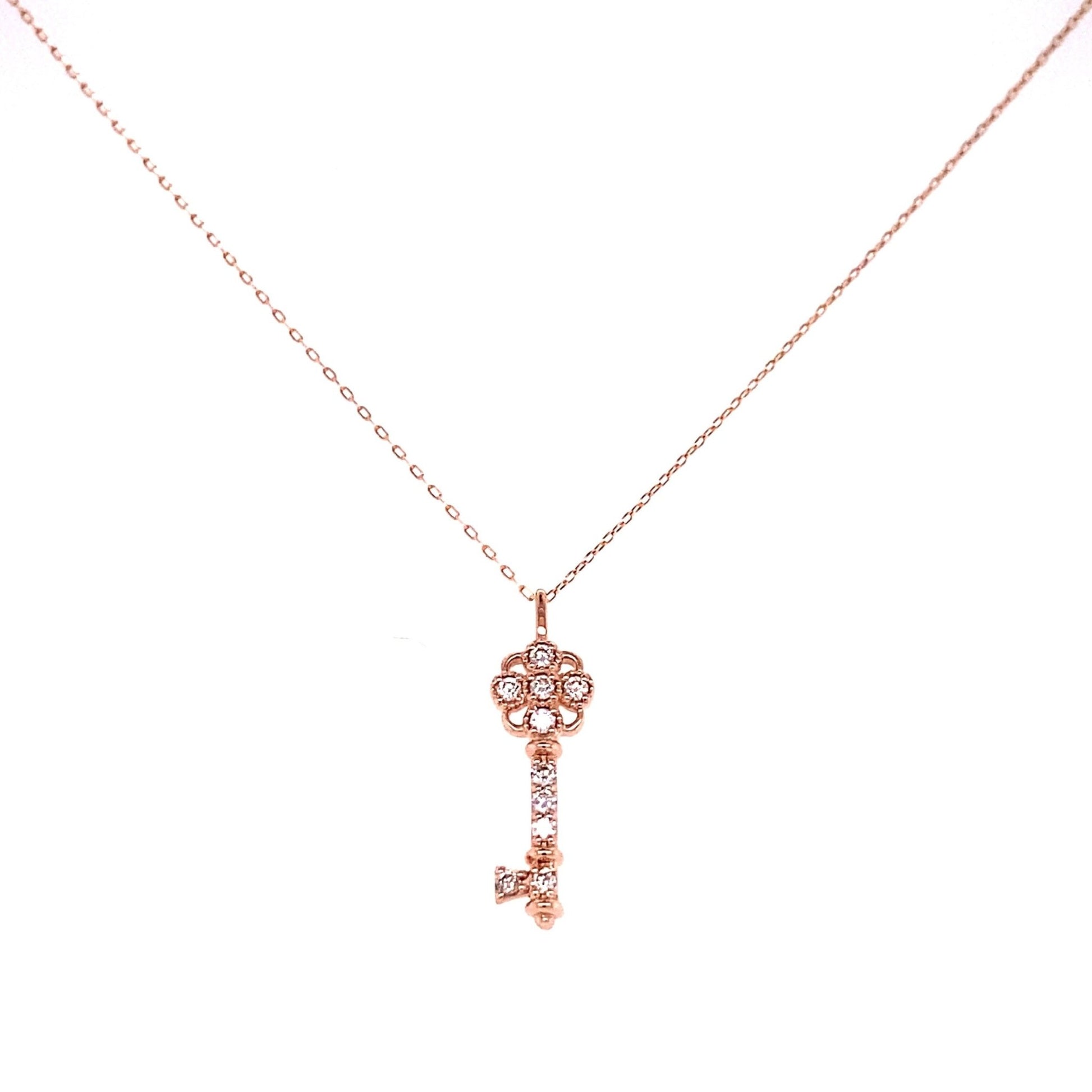 Clover Key Necklace 0.1ct - JMW Jewelry Wholesale