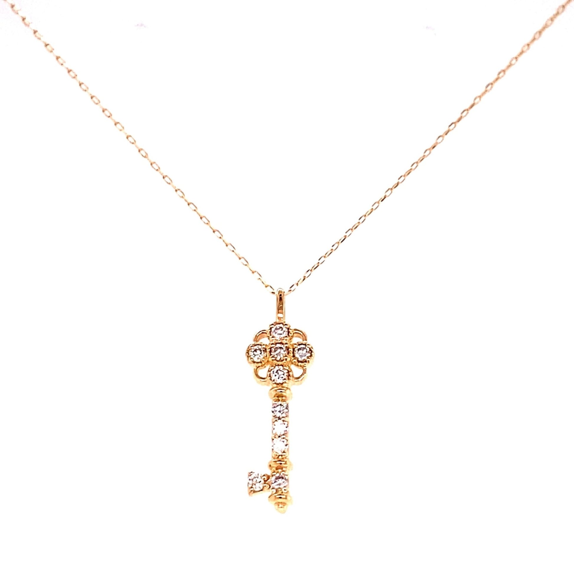Clover Key Necklace 0.1ct - JMW Jewelry Wholesale