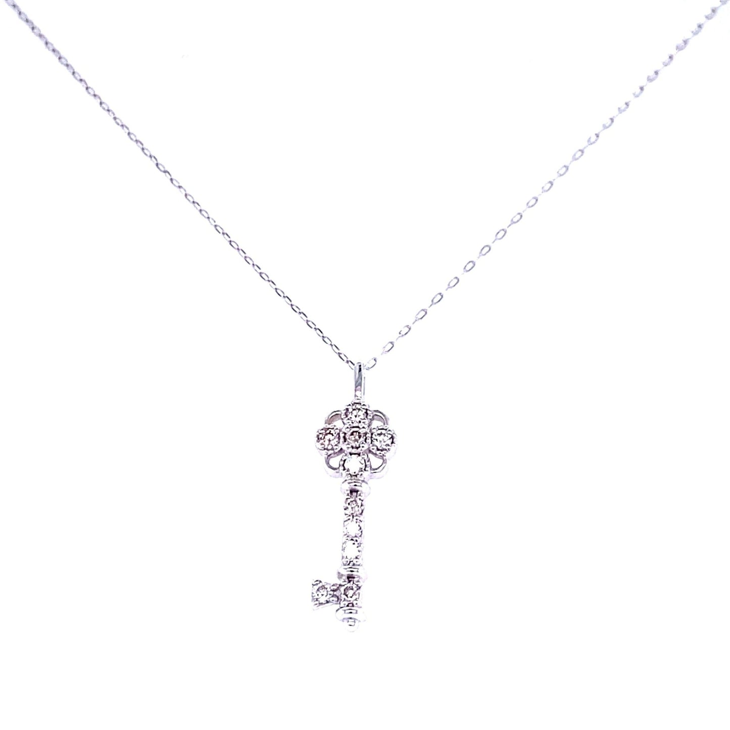 Clover Key Necklace 0.1ct - JMW Jewelry Wholesale