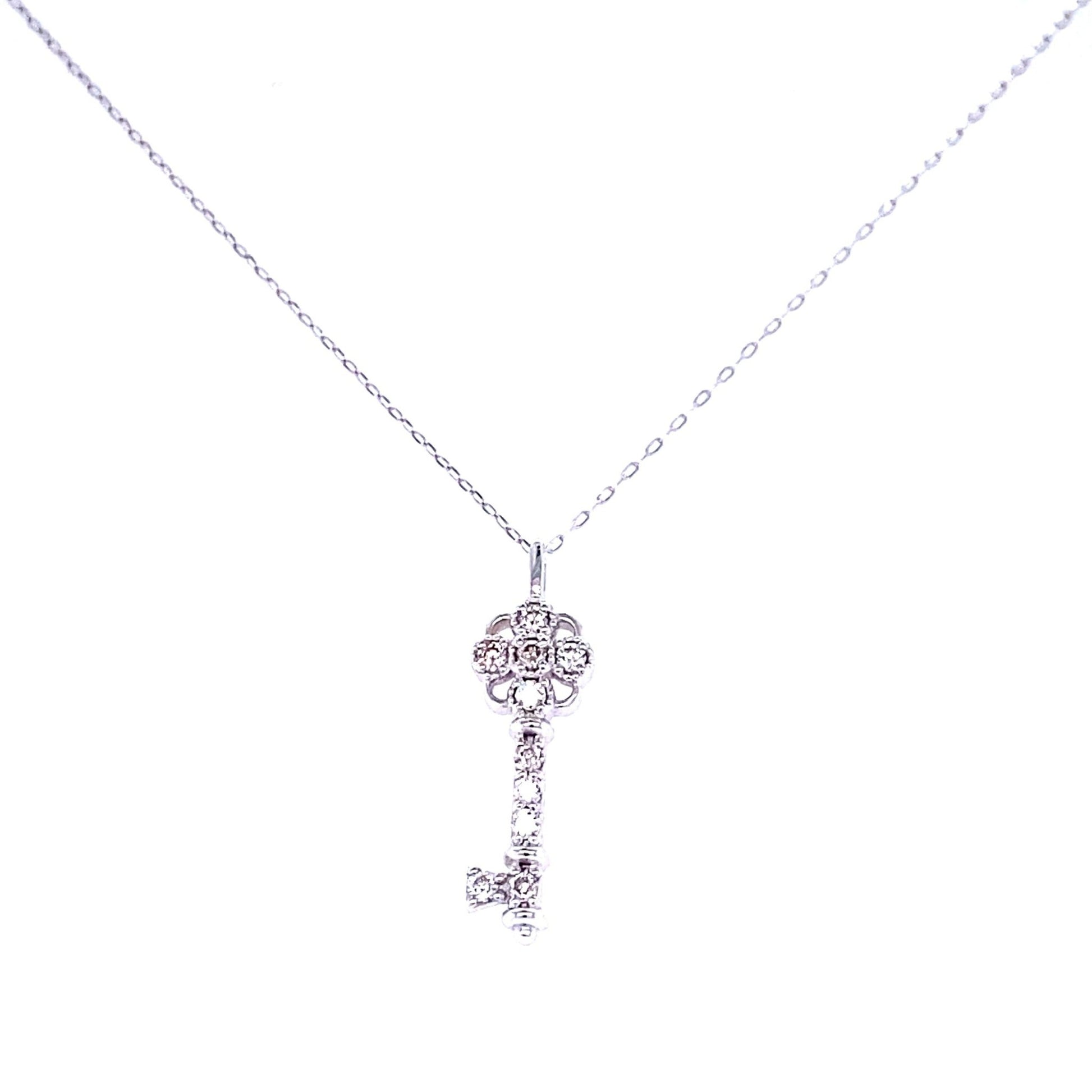 Clover Key Necklace 0.1ct - JMW Jewelry Wholesale