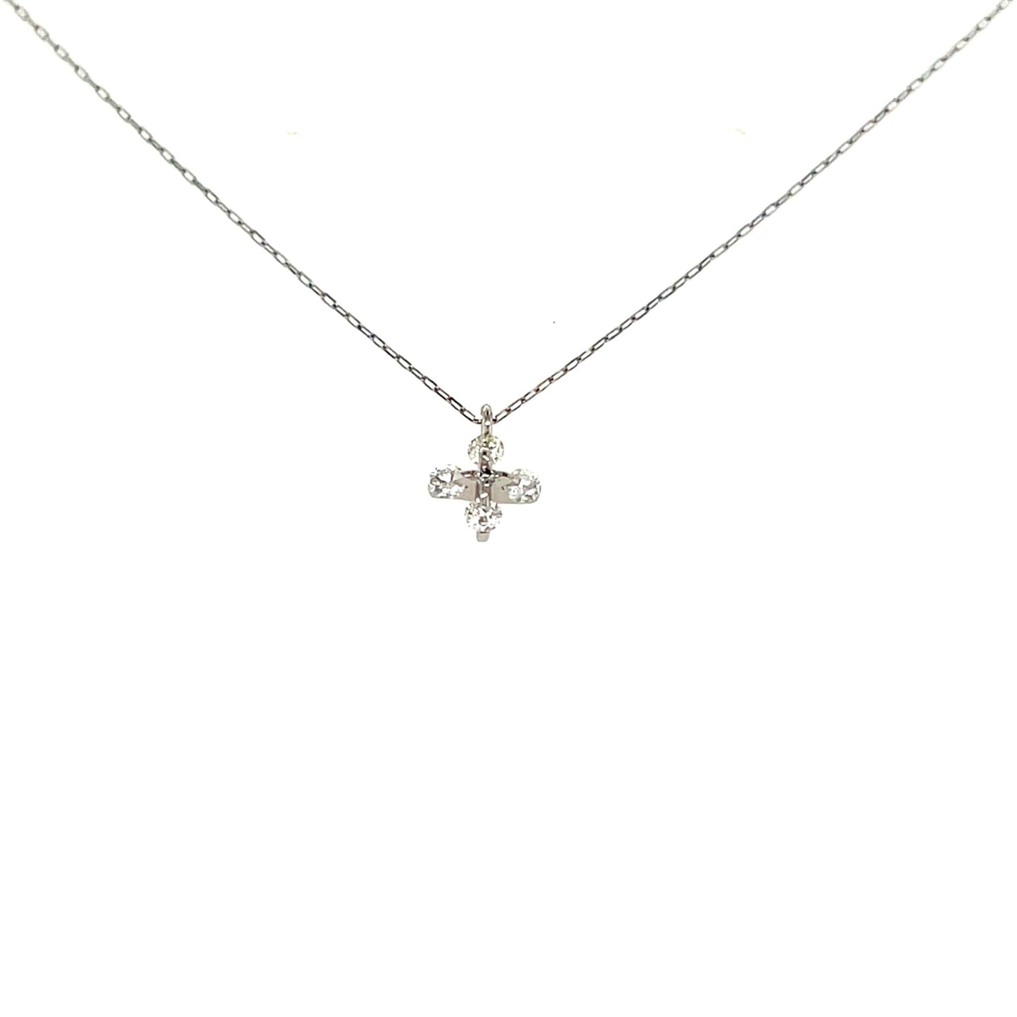 Cross Flower Necklace 0.12ct - JMW Jewelry Wholesale