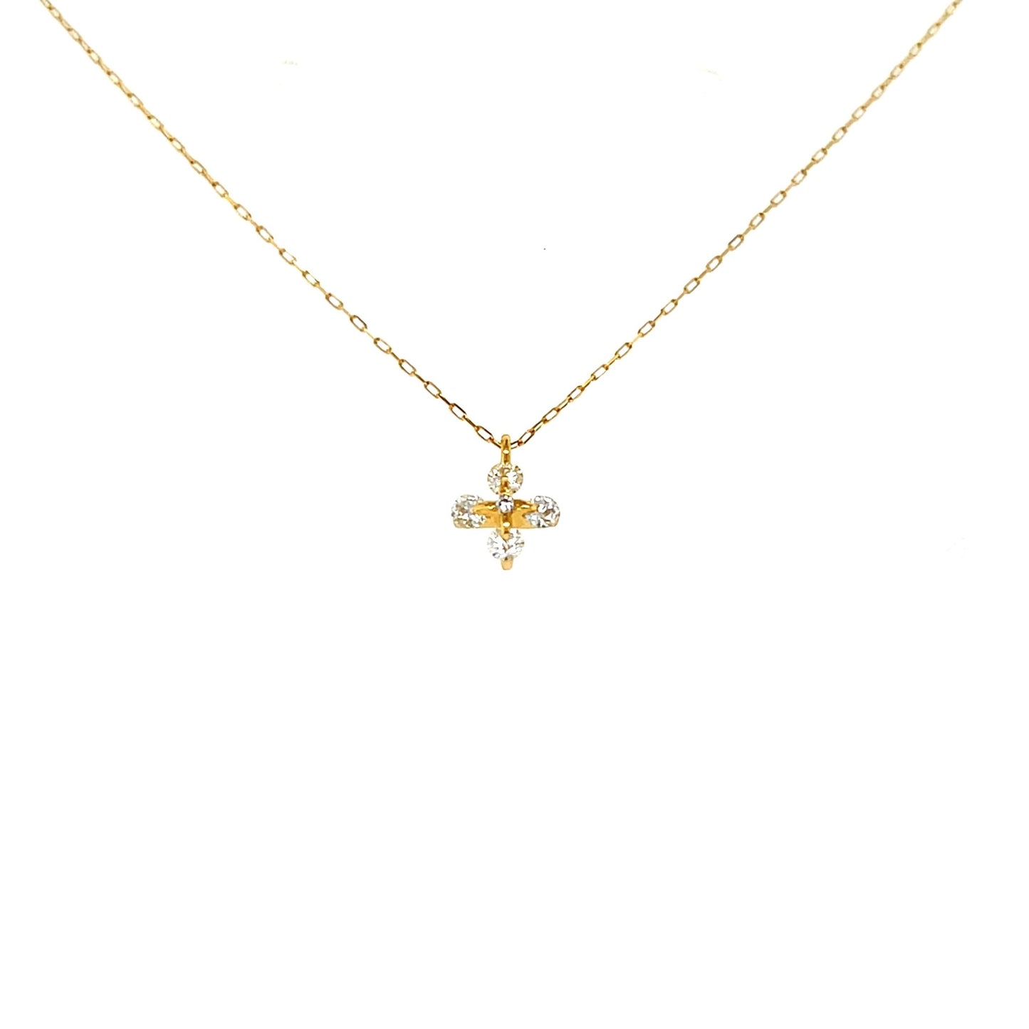 Cross Flower Necklace 0.12ct - JMW Jewelry Wholesale