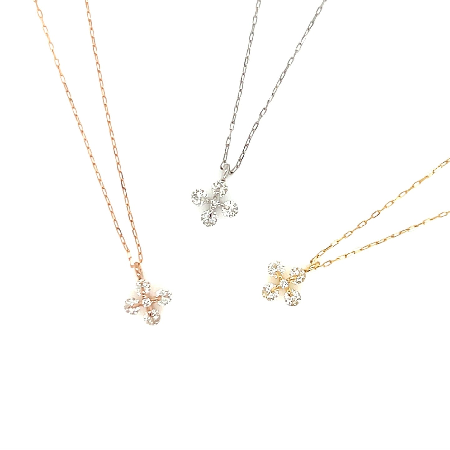 Cross Flower Necklace 0.12ct - JMW Jewelry Wholesale