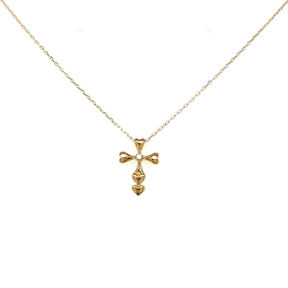 Cross Heart Necklace 0.01ct - JMW Jewelry Wholesale
