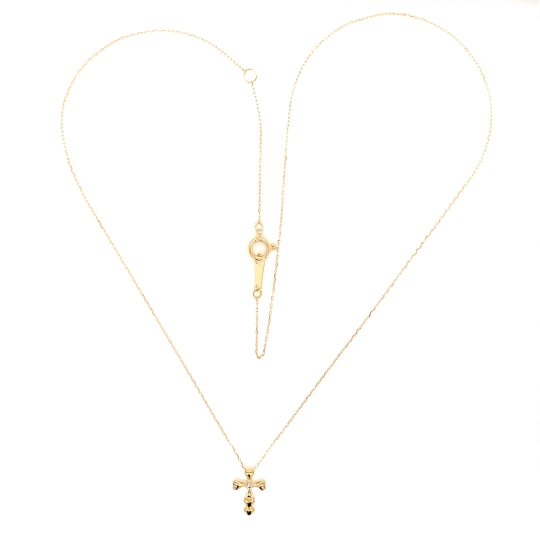 Cross Heart Necklace 0.01ct - JMW Jewelry Wholesale