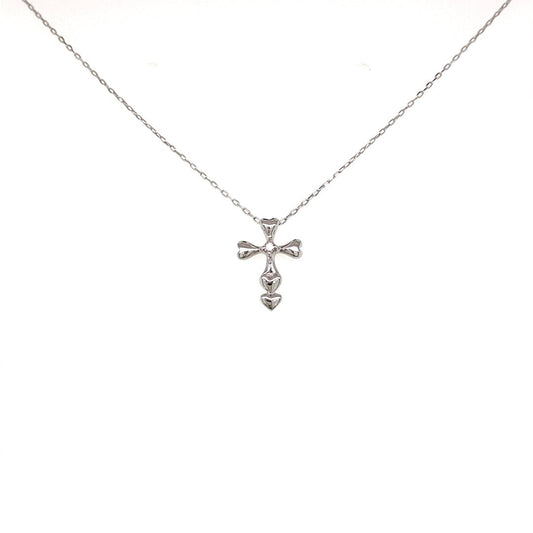Cross Heart Necklace 0.01ct - JMW Jewelry Wholesale
