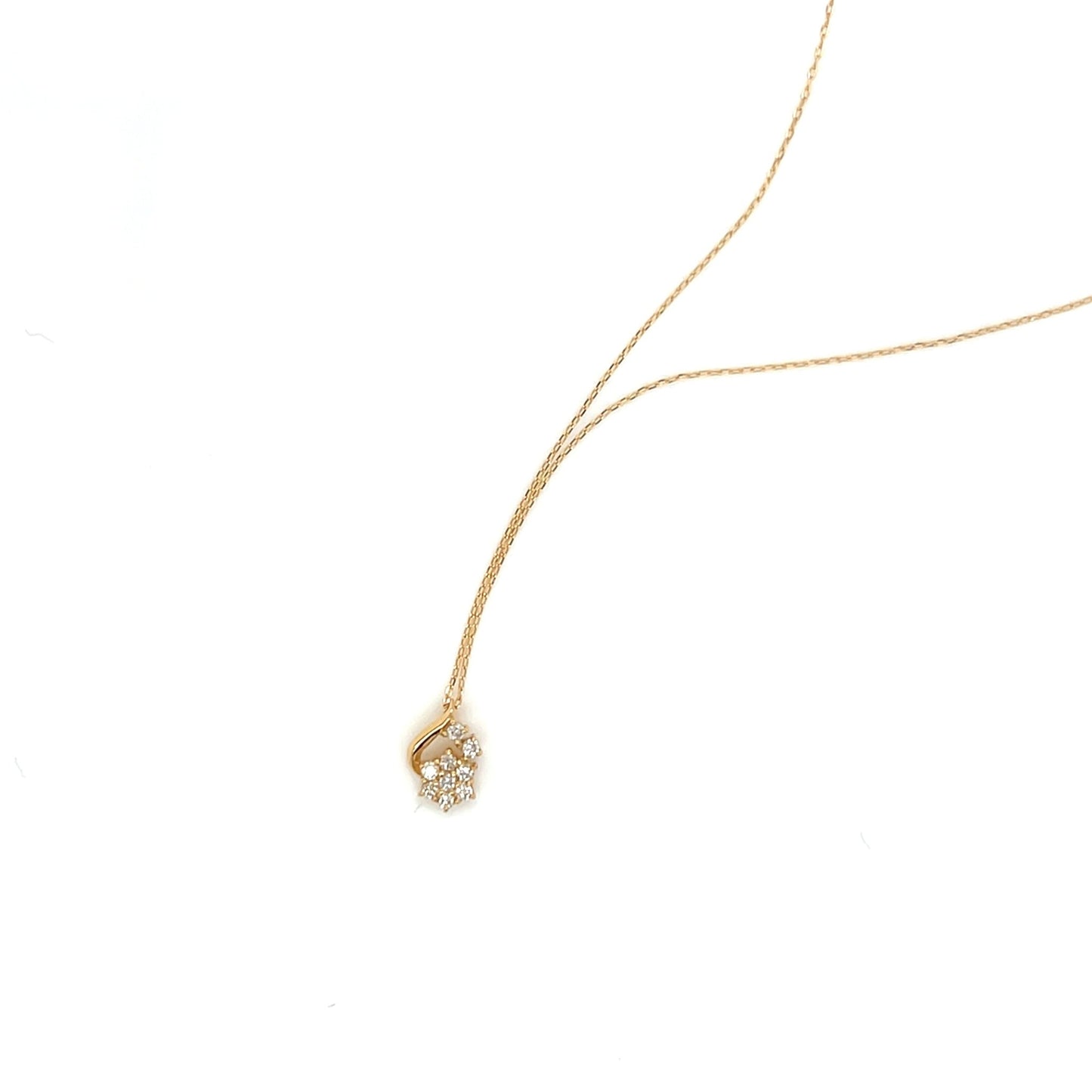 Dangle Flower Necklace 0.08ct - JMW Jewelry Wholesale