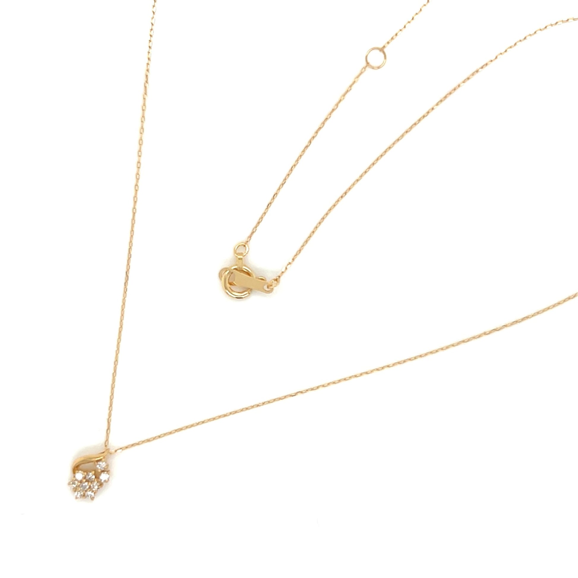 Dangle Flower Necklace 0.08ct - JMW Jewelry Wholesale