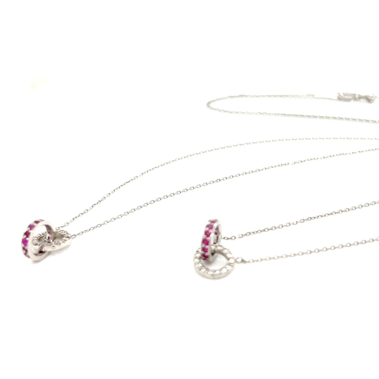 Double Loop Dia/Ruby Bracelet 0.1/0.1ct - JMW Jewelry Wholesale