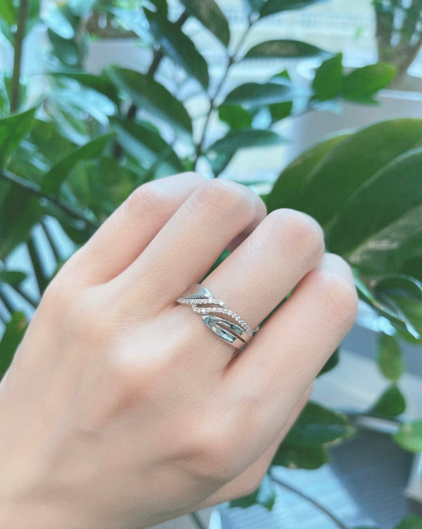 Double Wave Ring 0.16ct - JMW Jewelry Wholesale