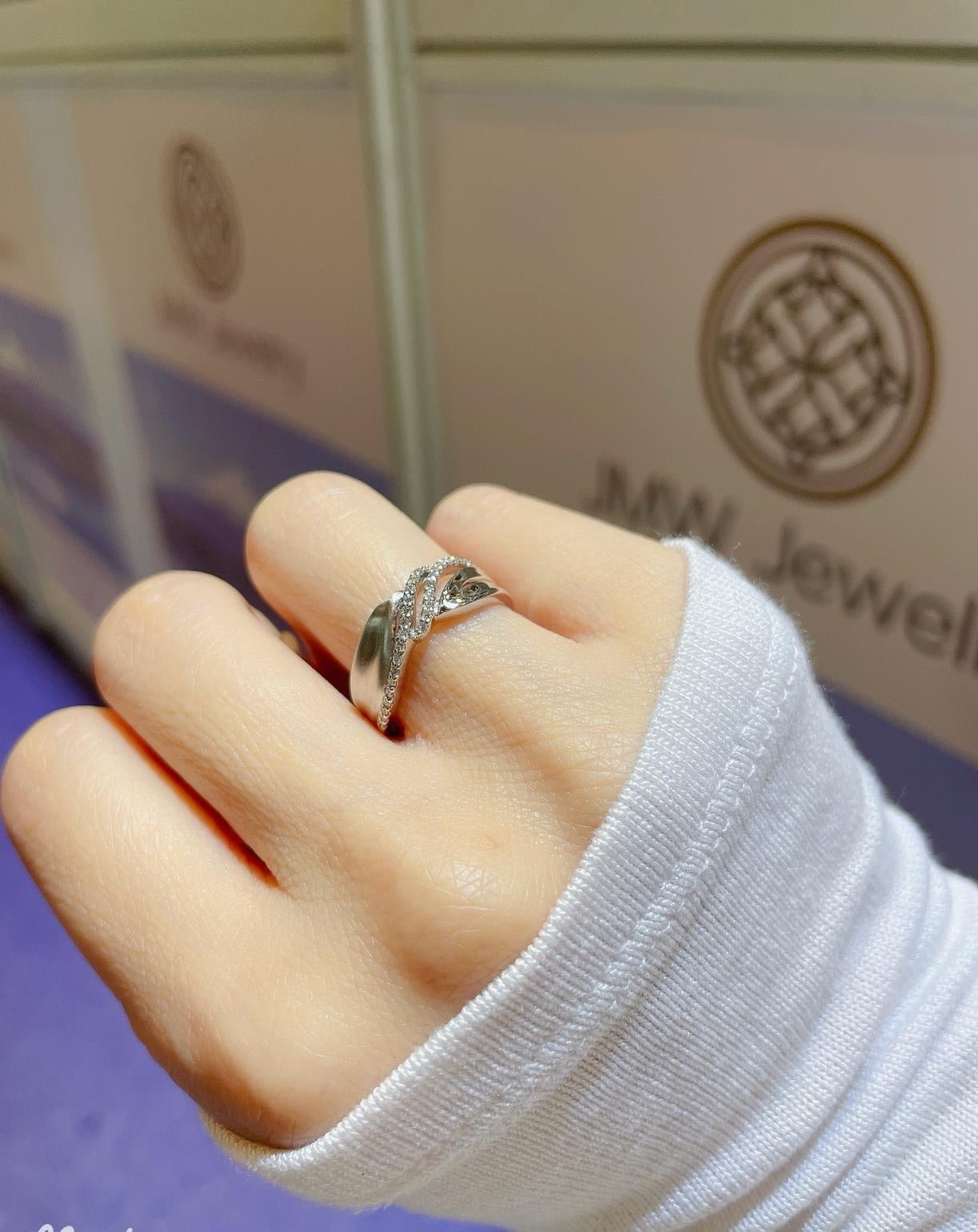 Double Wave Ring 0.16ct - JMW Jewelry Wholesale