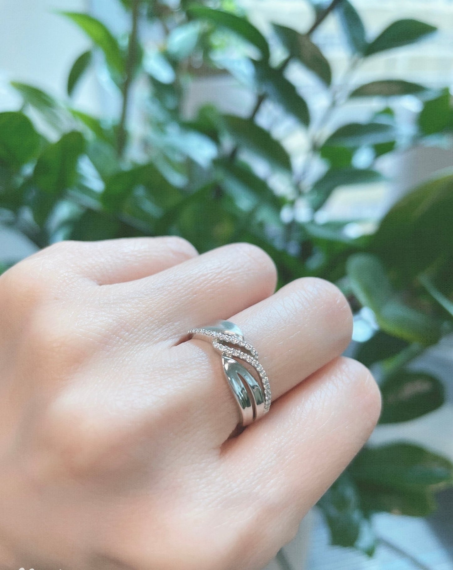 Double Wave Ring 0.16ct - JMW Jewelry Wholesale