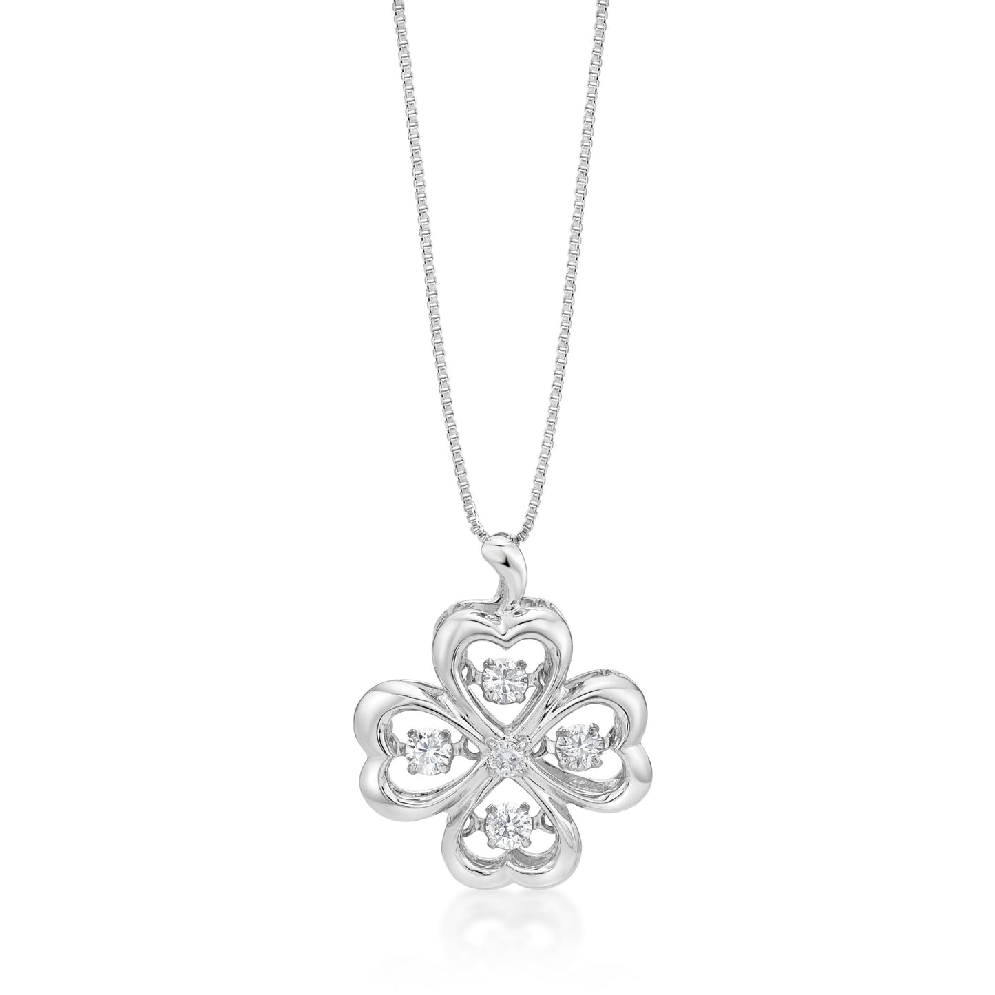 DS Clover Necklace 0.2/0.03ct - JMW Jewelry Wholesale