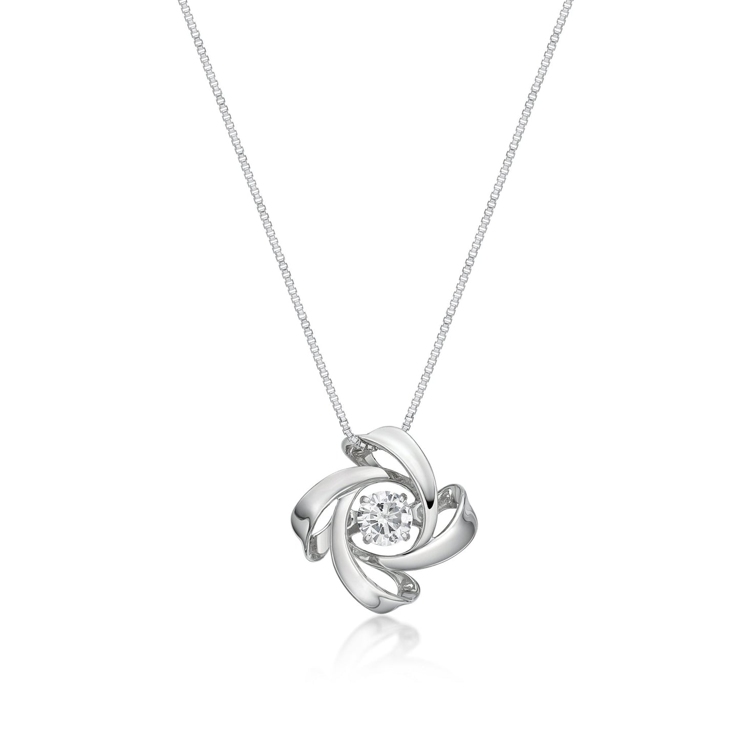 DS Four point Swirl Necklace 0.2ct - JMW Jewelry Wholesale