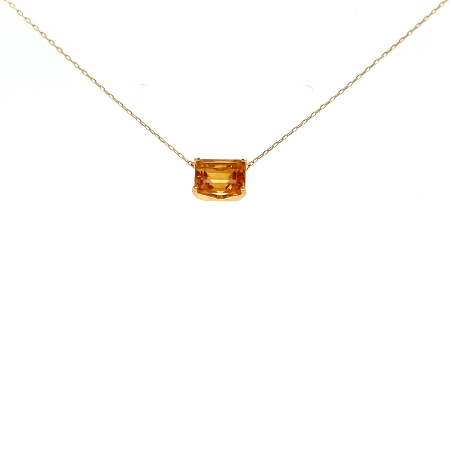 Emerald cut Necklace Citrine - JMW Jewelry Wholesale
