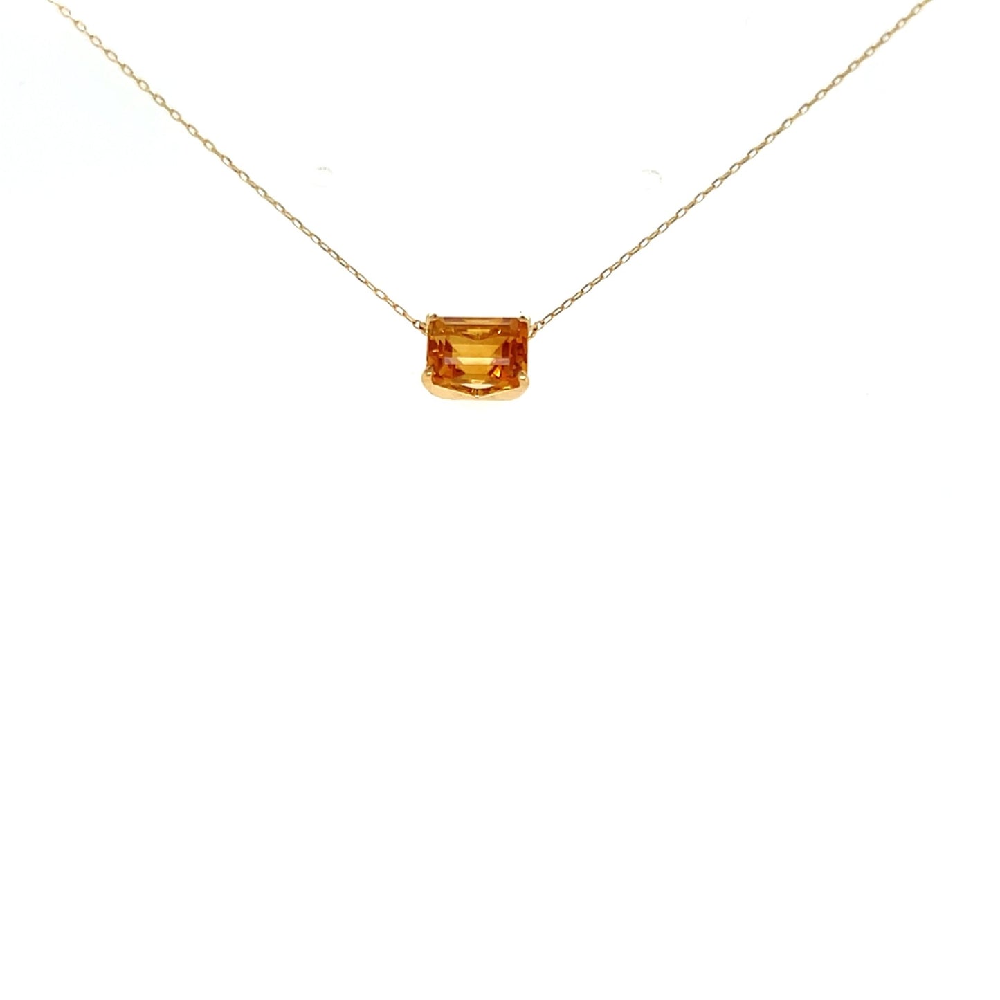 Emerald cut Necklace Citrine - JMW Jewelry Wholesale