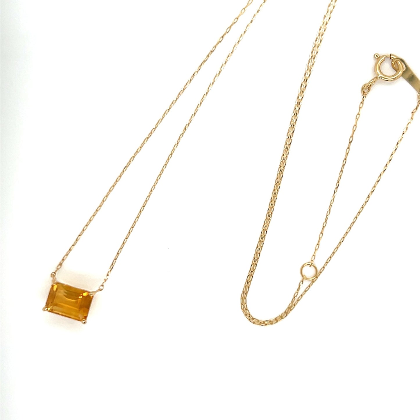 Emerald cut Necklace Citrine - JMW Jewelry Wholesale