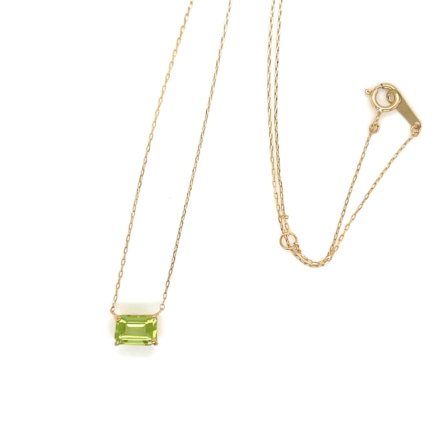 Emerald cut Necklace Peridot - JMW Jewelry Wholesale
