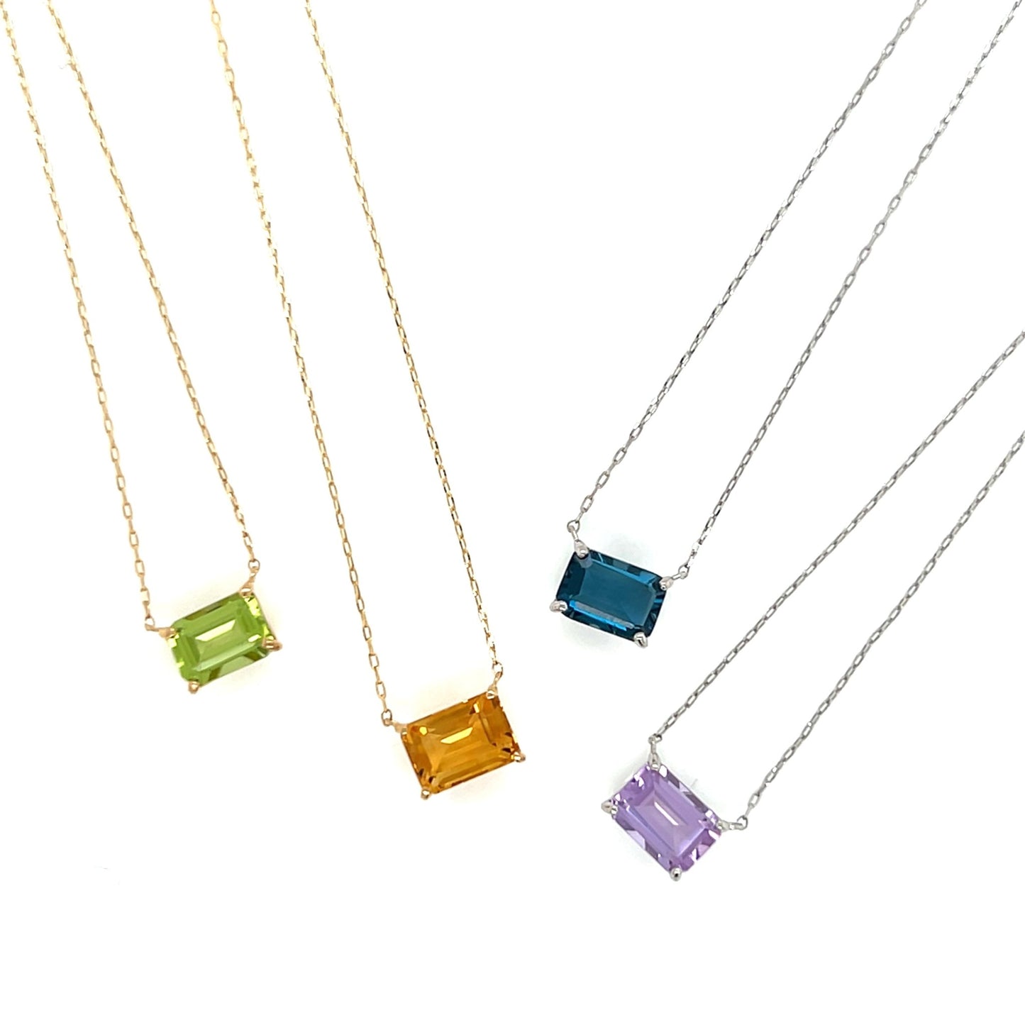 Emerald cut Necklace Peridot - JMW Jewelry Wholesale