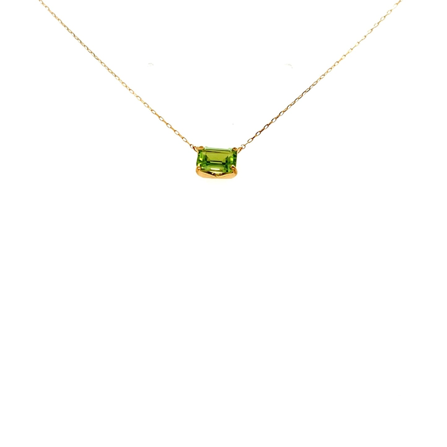 Emerald cut Necklace Peridot - JMW Jewelry Wholesale