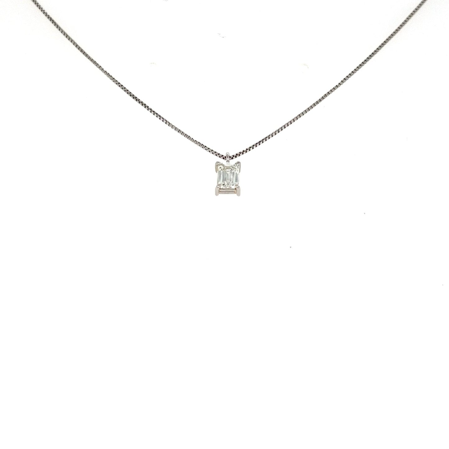 Fancy S Emerald shape N Necklace 0.3ct - JMW Jewelry Wholesale
