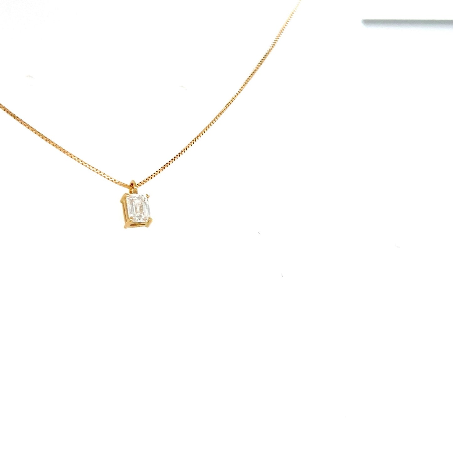 Fancy shape Emerald shape Necklace 0.3ct - JMW Jewelry Wholesale