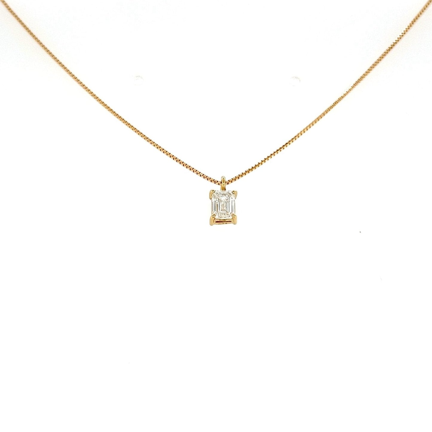 Fancy shape Emerald shape Necklace 0.3ct - JMW Jewelry Wholesale
