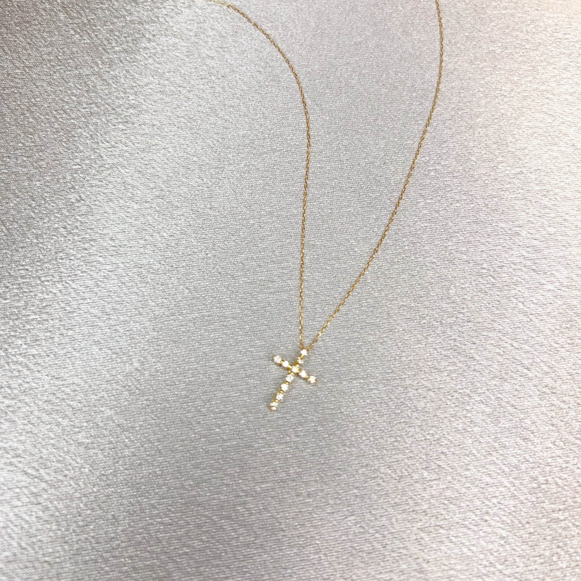 Fine Cross Necklace 0.1ct - JMW Jewelry Wholesale