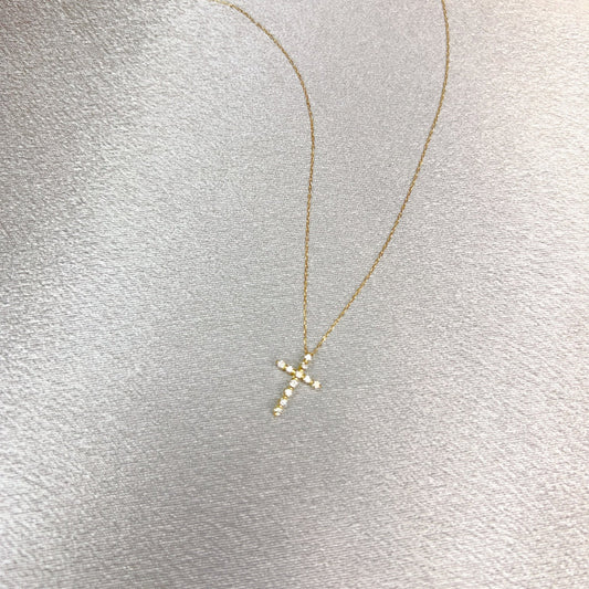 Fine Cross Necklace 0.1ct - JMW Jewelry Wholesale
