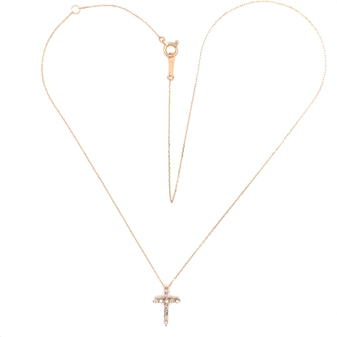 Fine Cross Necklace 0.1ct - JMW Jewelry Wholesale