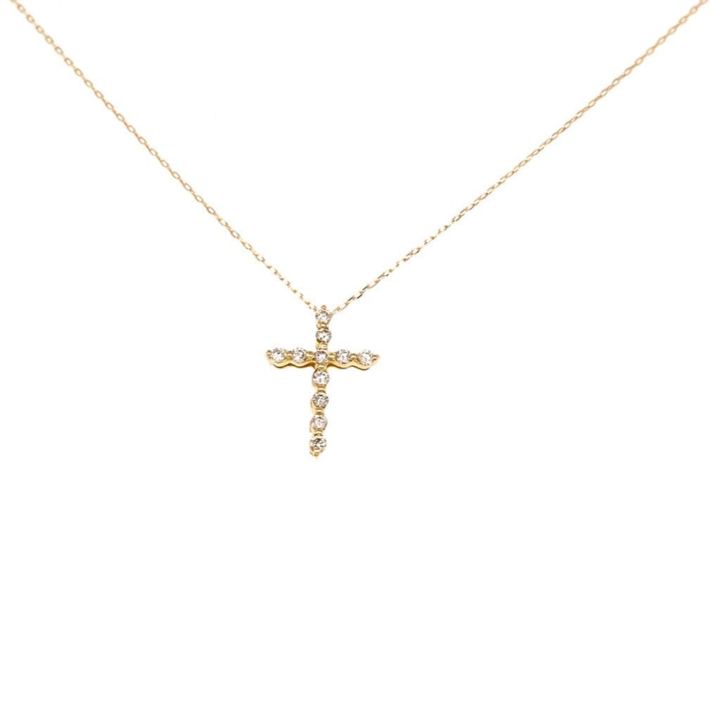 Fine Cross Necklace 0.1ct - JMW Jewelry Wholesale