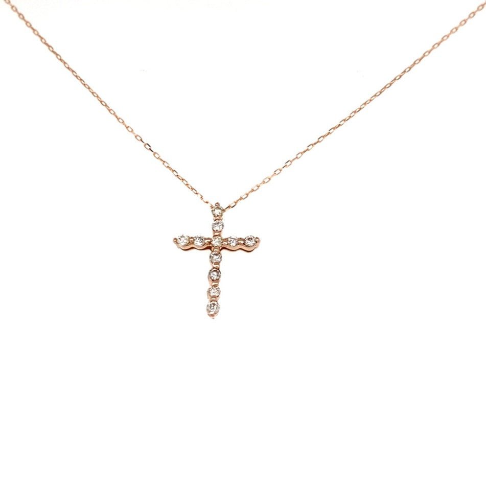 Fine Cross Necklace 0.1ct - JMW Jewelry Wholesale