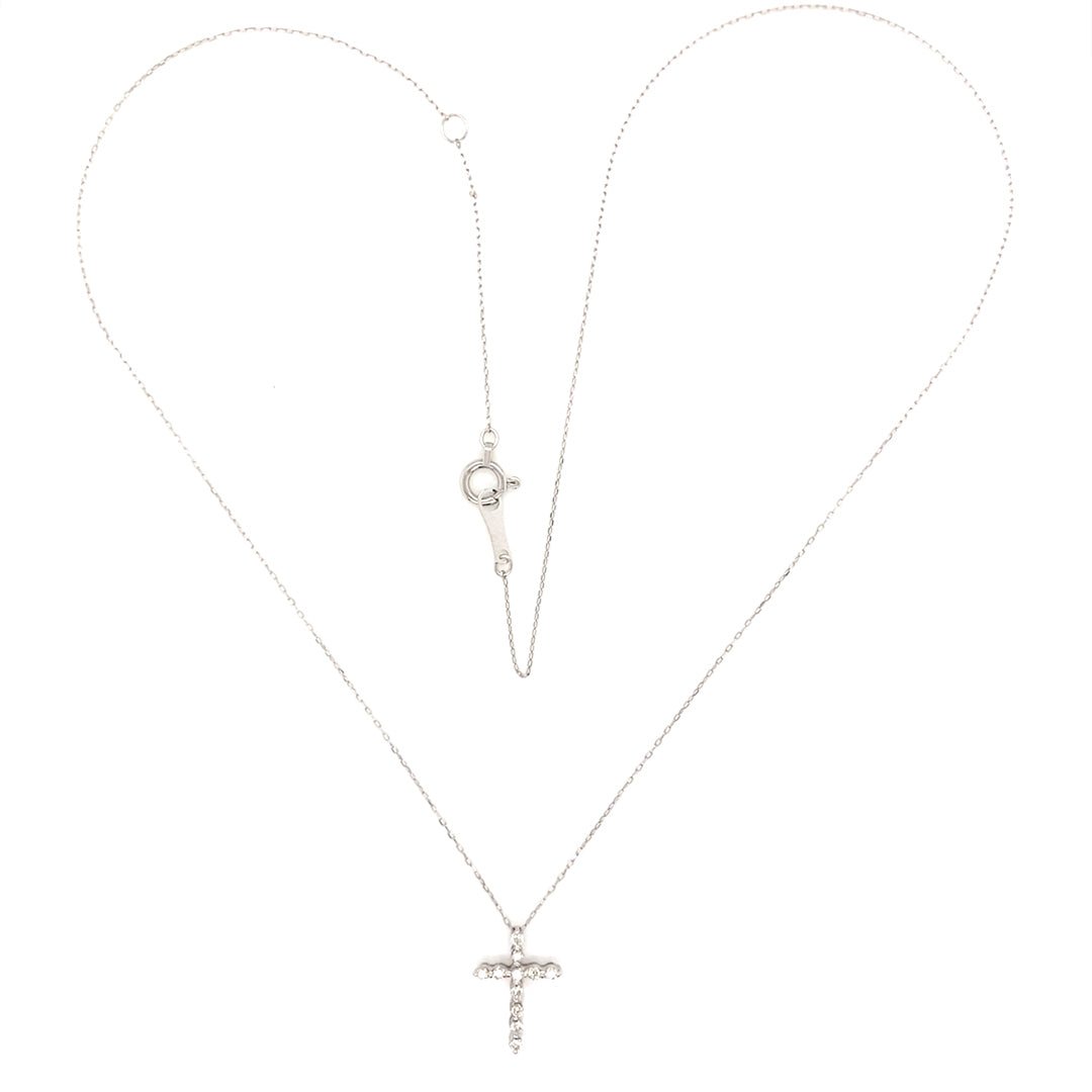 Fine Cross Necklace 0.1ct - JMW Jewelry Wholesale