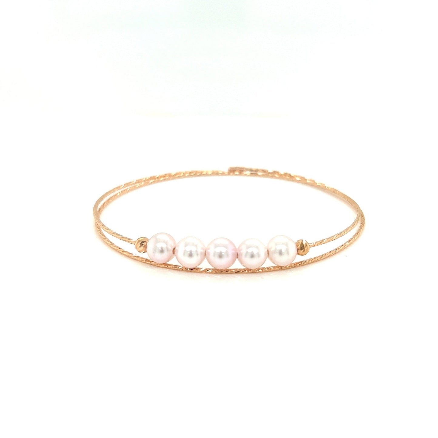 Five Akoya Pearl Wire Bangle 5.5 - 6mm - JMW Jewelry Wholesale