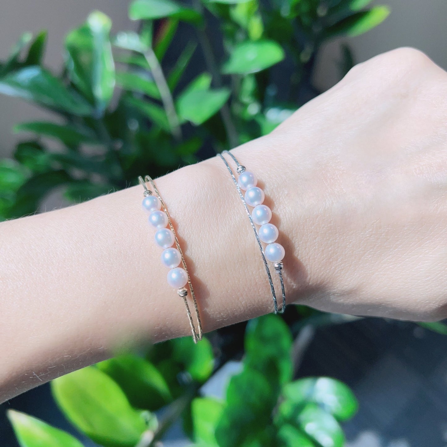 Five Akoya Pearl Wire Bangle 5.5 - 6mm - JMW Jewelry Wholesale