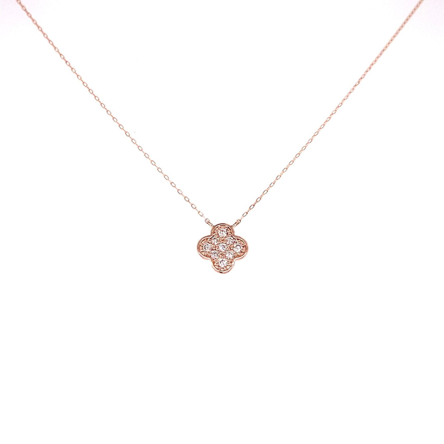 Flat Clover Necklace 0.1ct - JMW Jewelry Wholesale