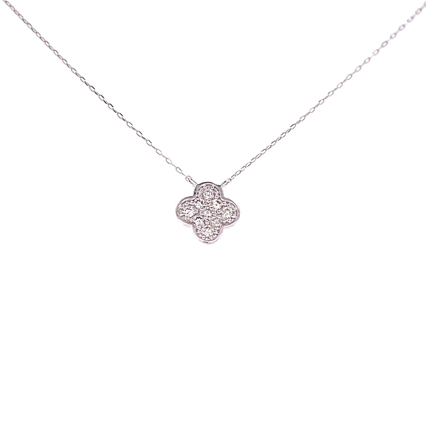 Flat Clover Necklace 0.1ct - JMW Jewelry Wholesale