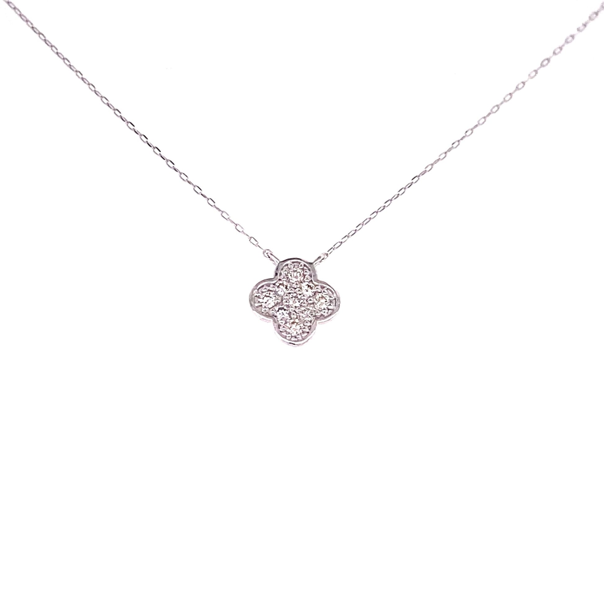 Flat Clover Necklace 0.1ct - JMW Jewelry Wholesale