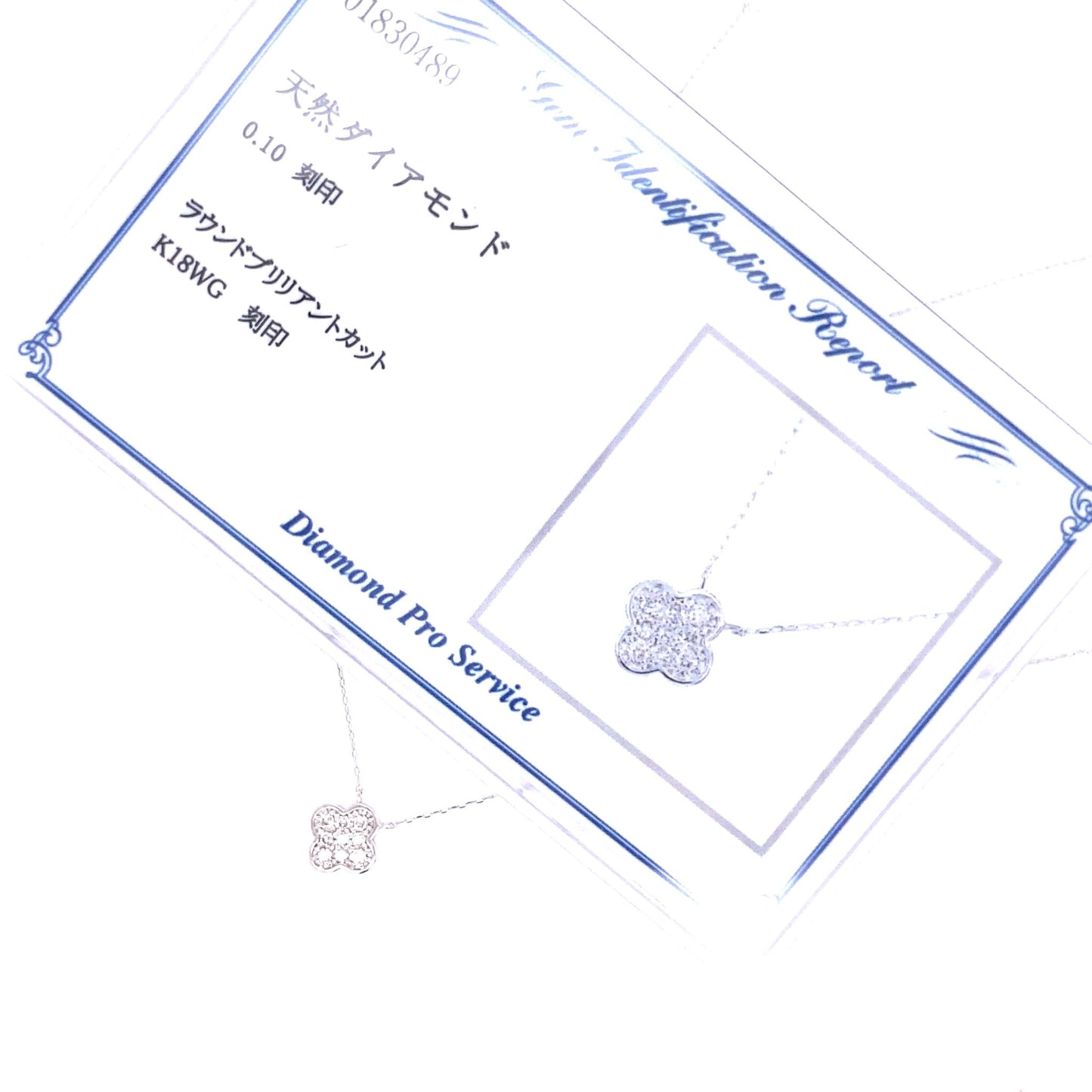 Flat Clover Necklace 0.1ct - JMW Jewelry Wholesale