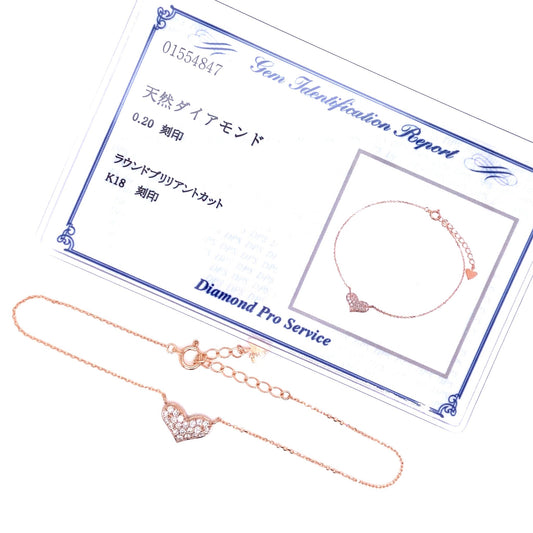 Flat Heart Bracelet 0.2ct - JMW Jewelry Wholesale