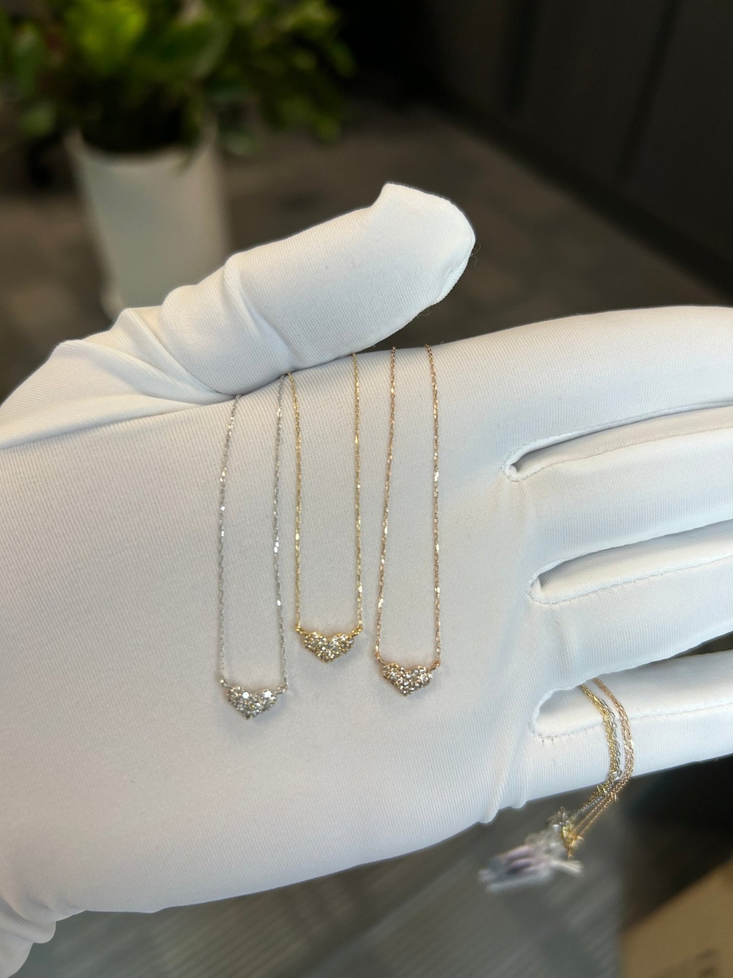 Flat Heart Necklace 0.1ct - JMW Jewelry Wholesale