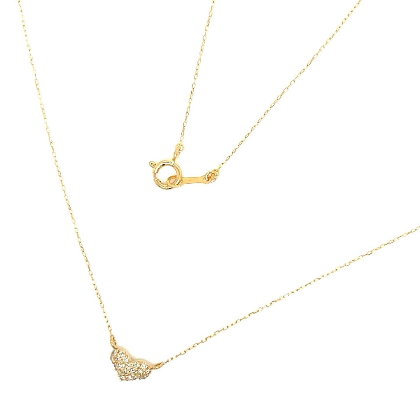 Flat Heart Necklace 0.1ct - JMW Jewelry Wholesale