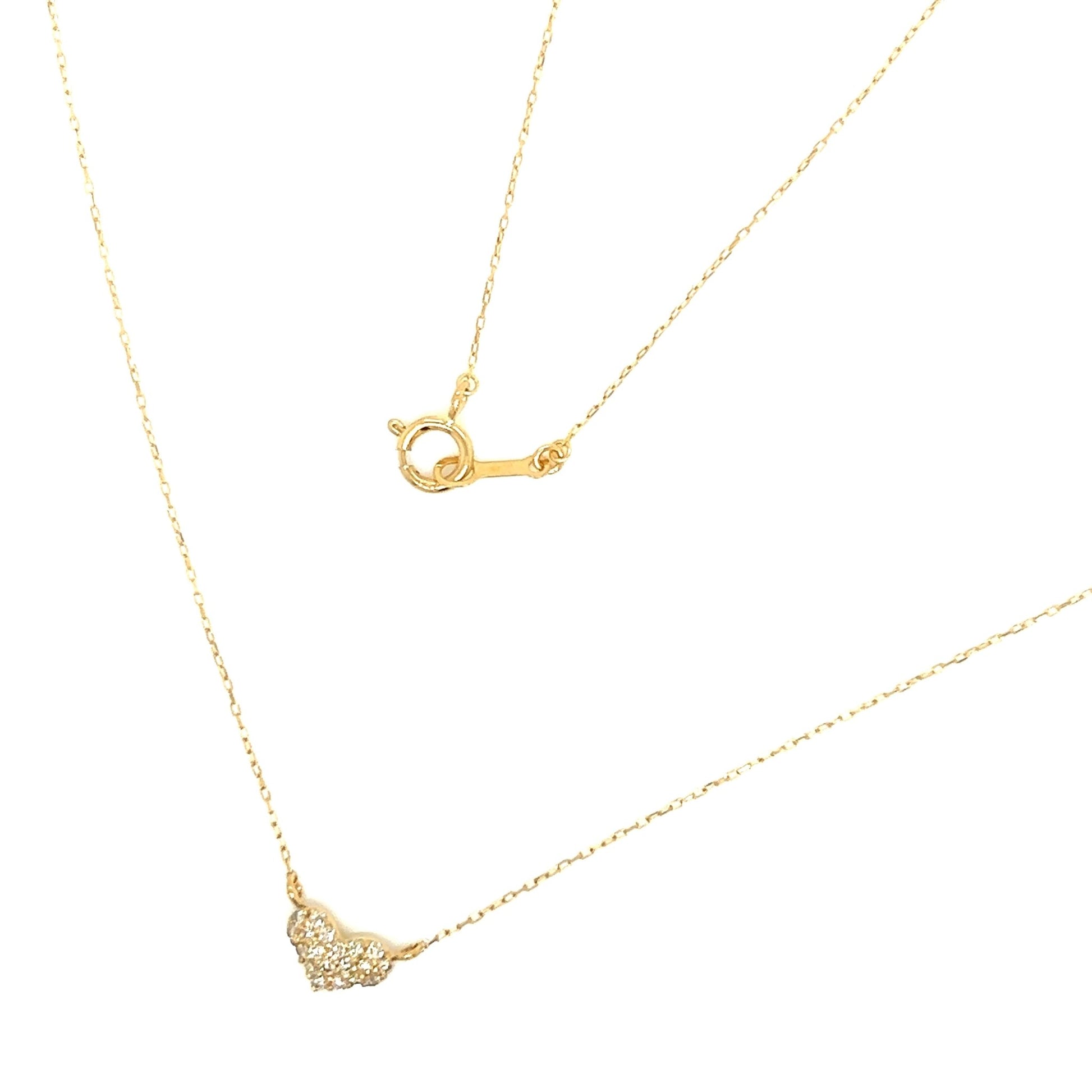 Flat Heart Necklace 0.1ct - JMW Jewelry Wholesale