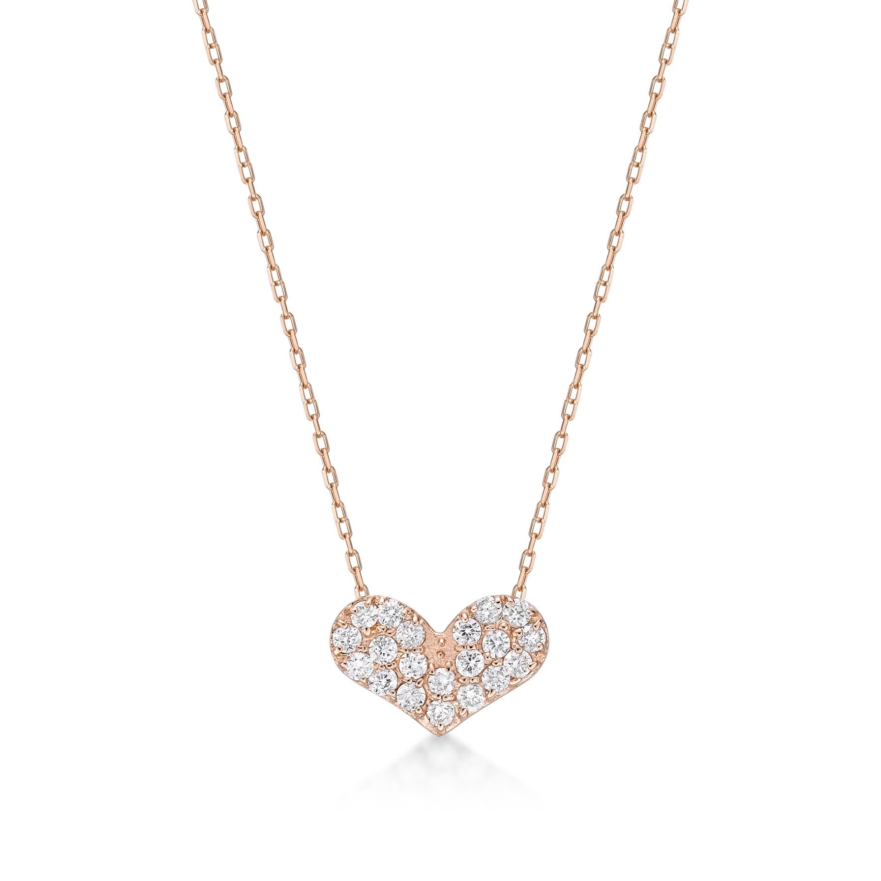 Flat Heart Necklace 0.2ct - JMW Jewelry Wholesale