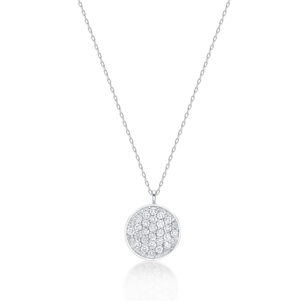 Flat Round Necklace 0.3ct - JMW Jewelry Wholesale