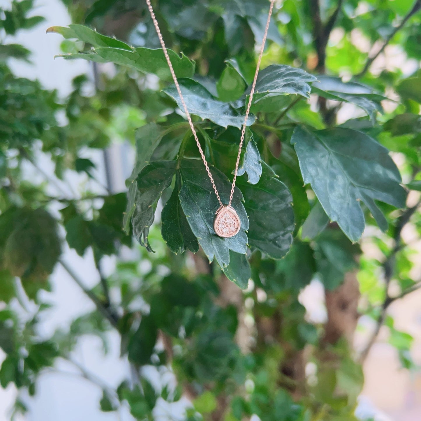 Flat Waterdrop Necklace 0.1ct - JMW Jewelry Wholesale