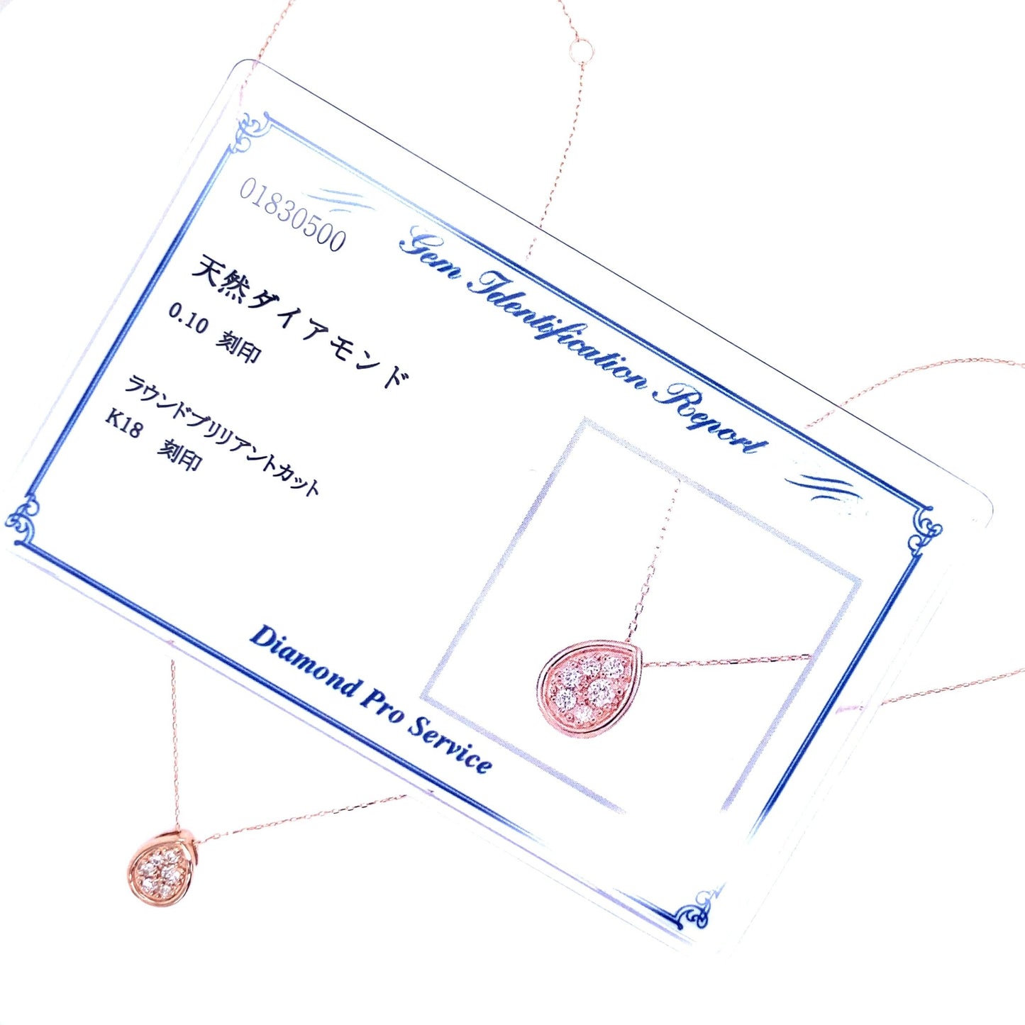 Flat Waterdrop Necklace 0.1ct - JMW Jewelry Wholesale